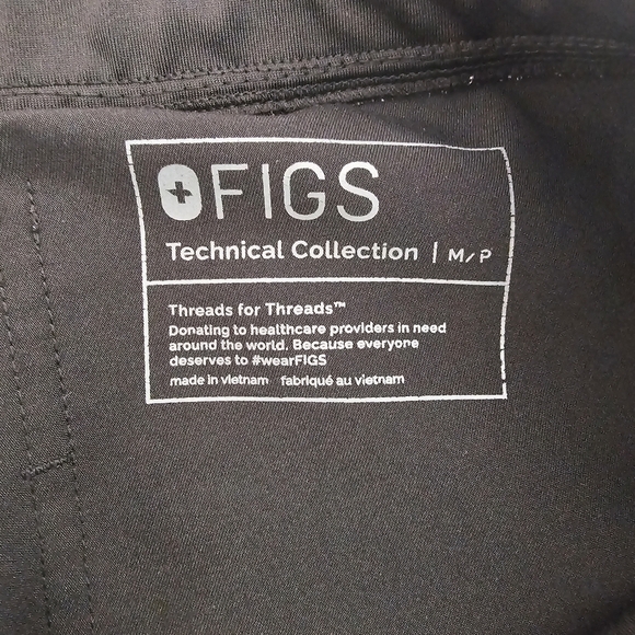 FIGS Black Jogger Pants with Drawstring - Picture 6 of 11